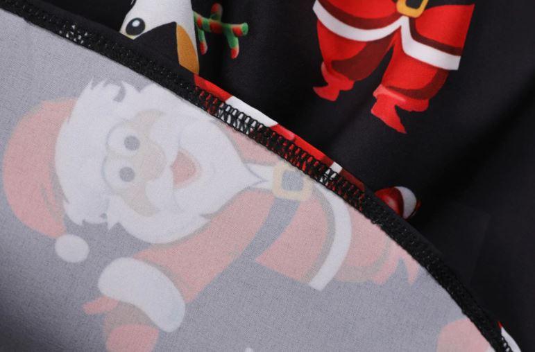 Plus Size Weihnachts-Vintage-Kleid Schwarz