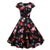 Plus Size Weihnachts-Vintage-Kleid Schwarz