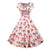 Rosa Plus-Size-Weihnachts-Vintage-Kleid