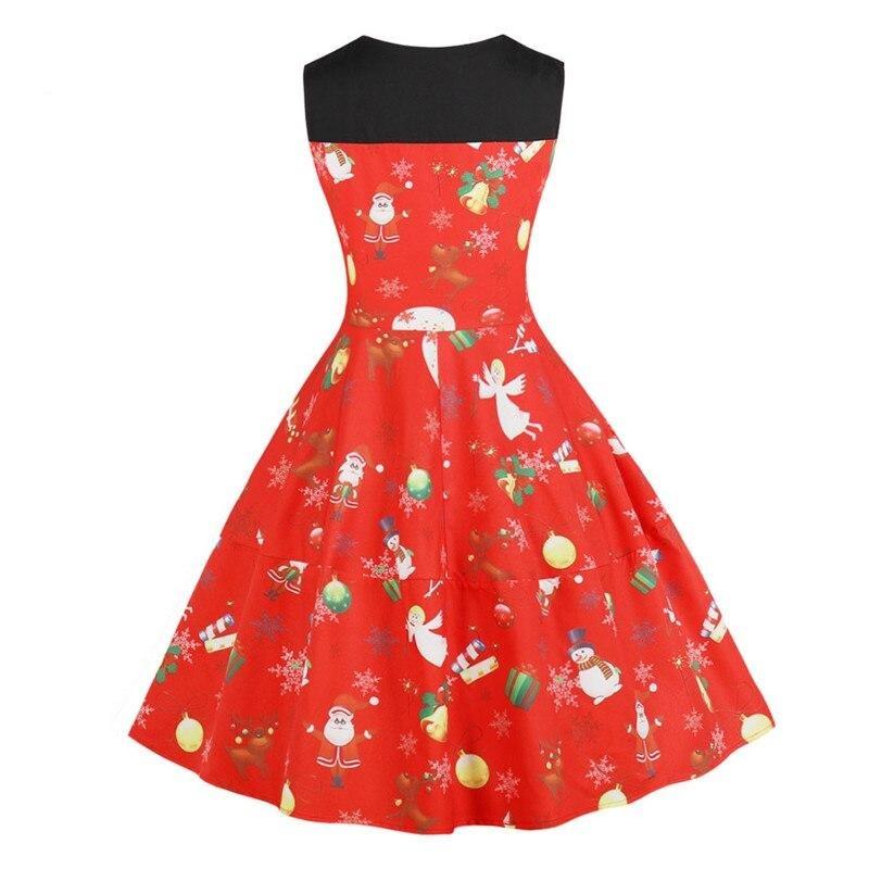 Rotes Weihnachts-Vintage-Kleid