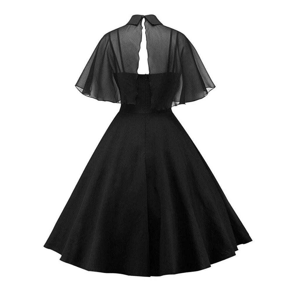 Schwarzes Vintage-Kleid mit Schleier