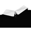 Schwarzes Vintage-Kleid mit weißem Kragen