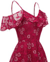 Weinrotes Vintage-Kleid