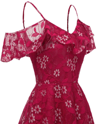 Weinrotes Vintage-Kleid