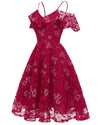 Weinrotes Vintage-Kleid