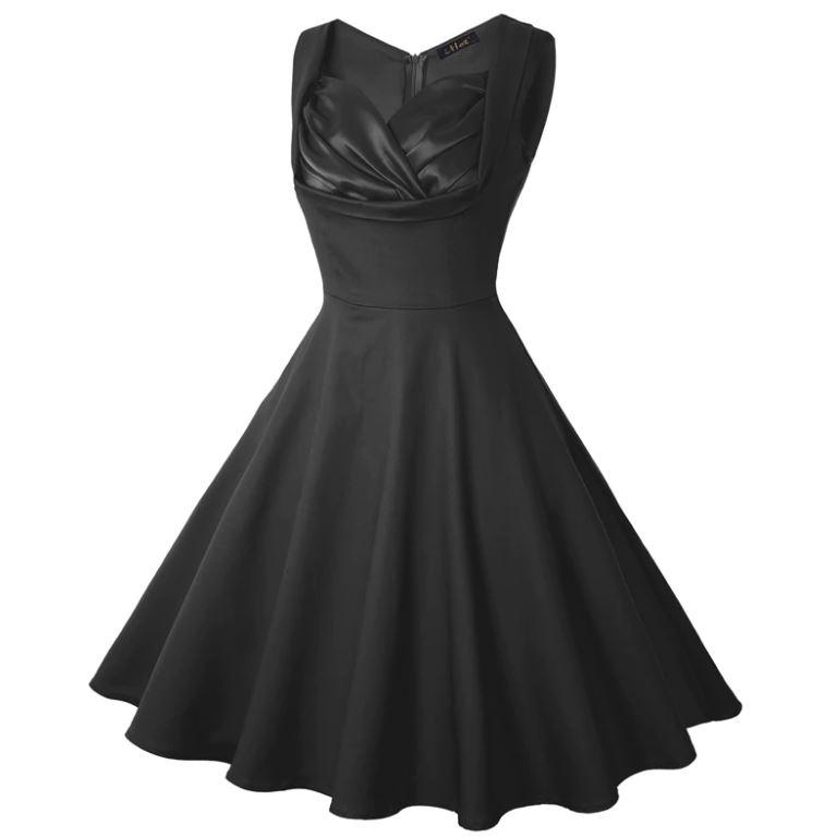 Schwarzes Vintage-Kleid