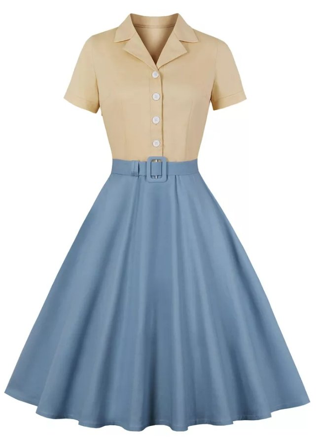 50er Jahre Vintage Pin-up-Kleid