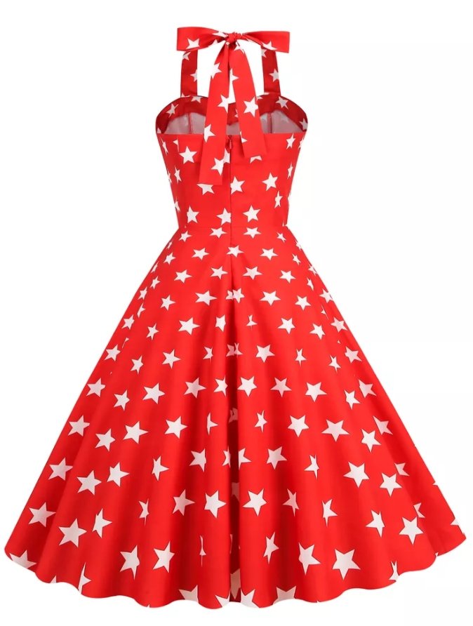 USA Heart Pin Up Vintage Kleid