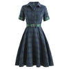 Vintage-Kleid mit Pin-Up-Business-Kragen