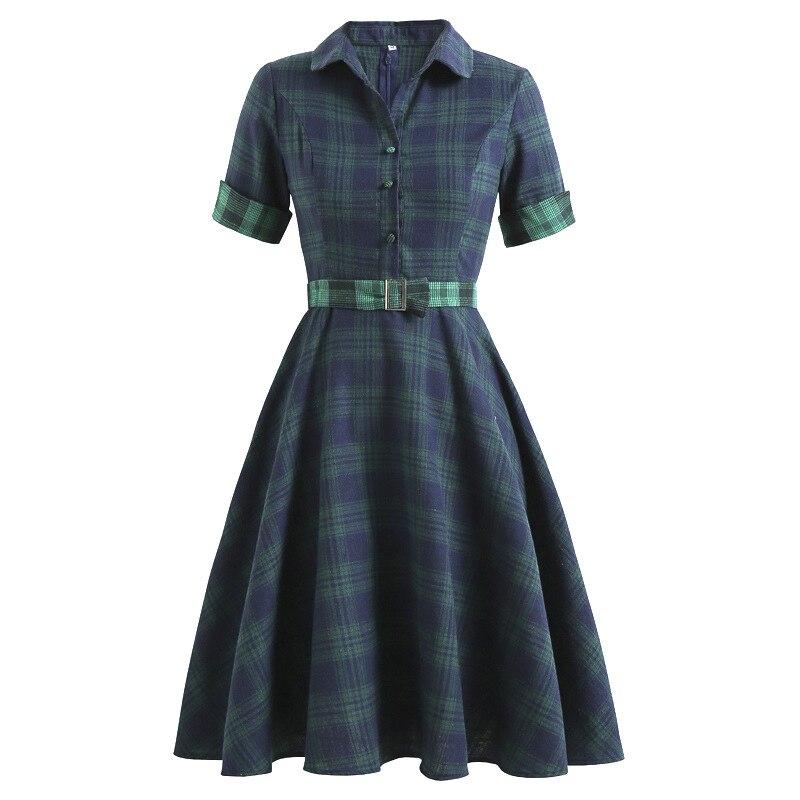 Vintage-Kleid mit Pin-Up-Business-Kragen