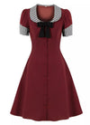 Kariertes Vintage Pin-Up-Kleid