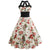 Geblümtes Pin-Up-Vintage-Kleid