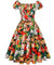 Weißes Vintage-Pin-Up-Kleid in Übergröße