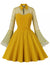 Gelbes Vintage-Pin-Up-Kleid in Übergröße