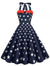 Bedrucktes Pin-Up-Vintage-Kleid aus den USA