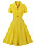 Gelbes Pin-Up-Vintage-Kleid