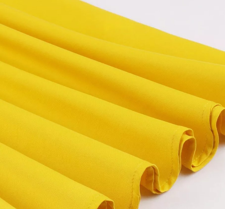 Gelbes Pin-Up-Vintage-Kleid