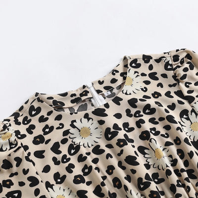 Vintage Leoparden-Pin-Up-Kleid