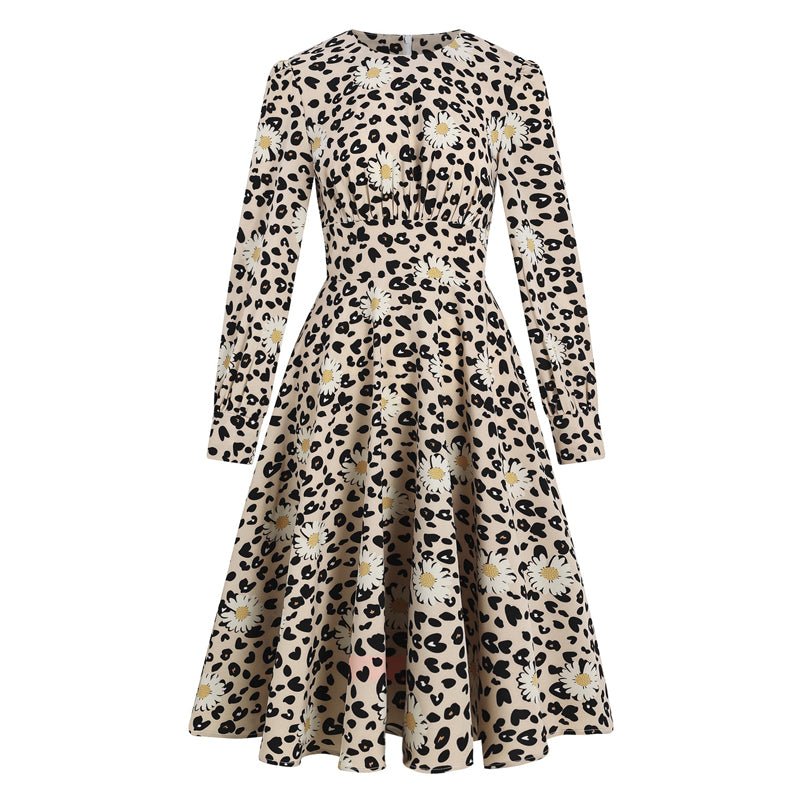 Vintage Leoparden-Pin-Up-Kleid