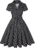 Vintage Pin Up Schwarzes Polka Dot Kleid