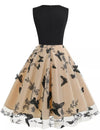 Schmetterlings-Pin-Up-Vintage-Kleid