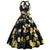 Zitronen-Pin-Up-Vintage-Kleid