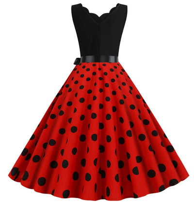 Vintage Kleid Pin Up Schwarze Punkte