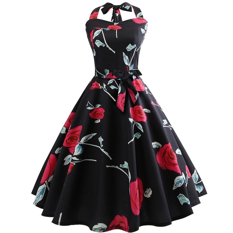 Vintage rosa Pin-Up-Kleid