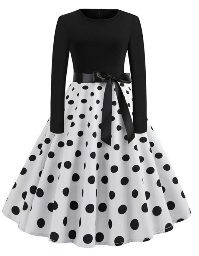 Vintage Kleid Pin Up Schwarze Punkte