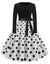 Vintage Kleid Pin Up Schwarze Punkte