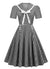 Vintage Kariertes Pin-Up-Kleid Schwarz