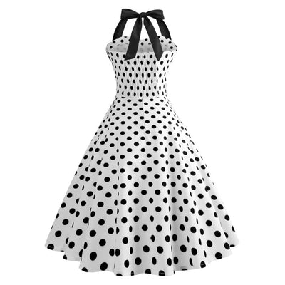 Vintage-Kleid – Pin-Up-Kleid mit weißen Punkten