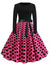 Pin-Up Vintage-Kleid mit rosa Punkten
