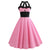 Pin-up-Vintage-Kleid mit rosa Punkten und Punkten
