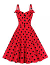 Vintage Pin Up Rotes Polka Dot Kleid