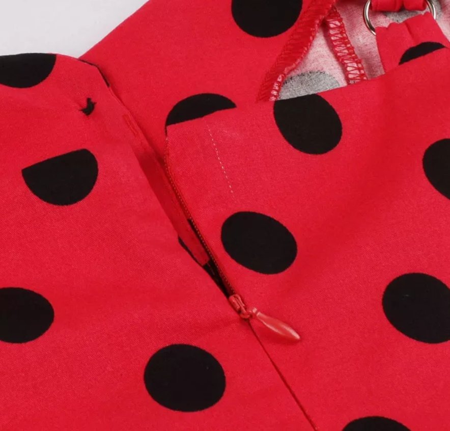 Vintage Pin Up Rotes Polka Dot Kleid