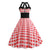 Vintage-Kleid - Roter Gingham-Pin-Up