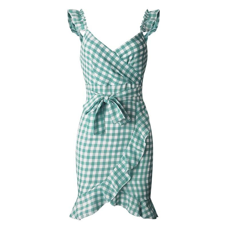 Grünes Strand-Vintage-Kleid