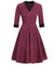 Rot kariertes Vintage-Kleid
