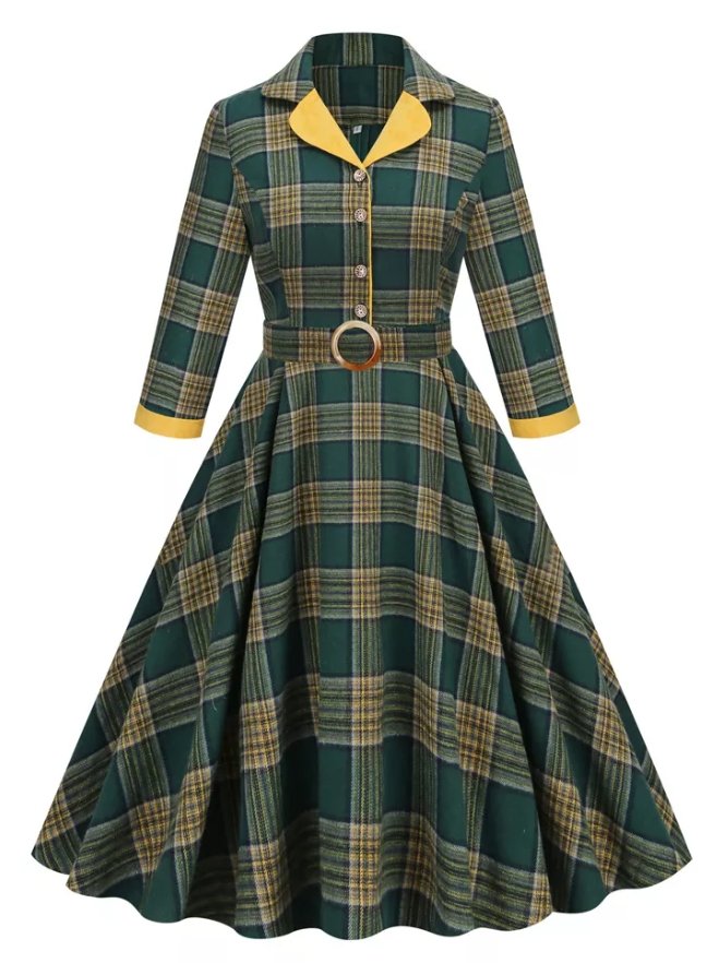 Plissiertes Vintage-Kleid