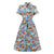 Sky Plissee Vintage Kleid