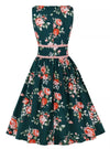 Geblümtes, plissiertes Vintage-Kleid
