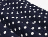 Marineblaues, gepunktetes Vintage-Kleid