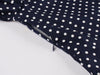 Marineblaues, gepunktetes Vintage-Kleid