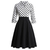 Vintage-Kleid mit schwarzen Punkten