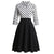 Vintage-Kleid mit schwarzen Punkten