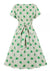 Gepunktetes, gestreiftes Vintage-Kleid