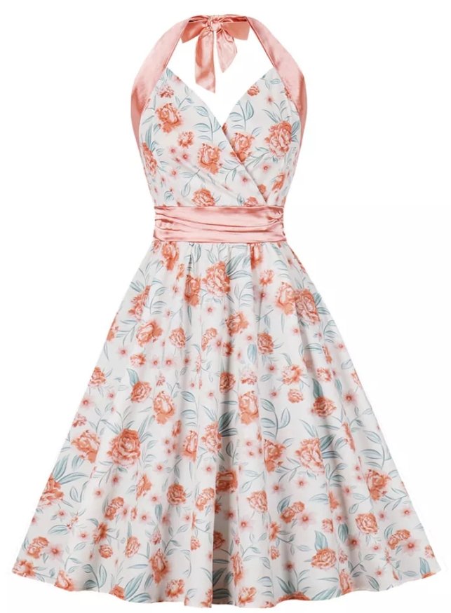 Vintage Rosa Hochzeitskleid