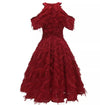 Vintage Rotes Hochzeitskleid
