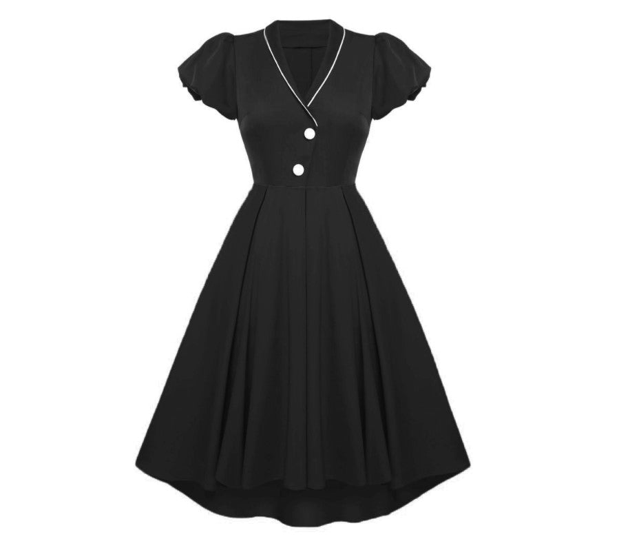 Vintage Preppy Kleid Schwarz